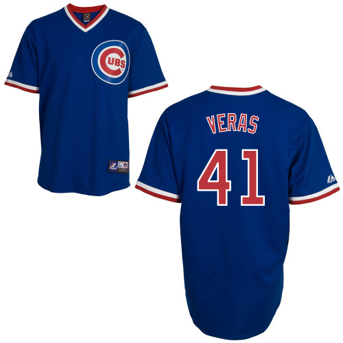 Jose Veras #41 Youth Baseball Jersey-Chicago Cubs Authentic Alternate 2 Blue MLB Jersey